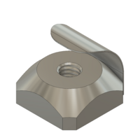 MODULAR SOLUTIONS STAINLESS STEEL FASTENER<BR>M4 SQUARE NUT W/POSITION FIX